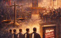 Grève massive des avocats, suivie à près de 100%.