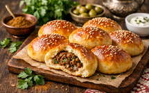 Petits pains à la viande épicée : moelleux et irrésistibles pour le ftour