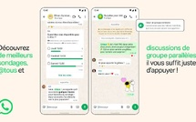 WhatsApp : Sondages améliorés, mention @all et discussions parallèles