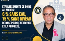 Établissements de soins au Maroc : 6 % sans eau, 75 % sans niveau de base pour le nettoyage et la propreté