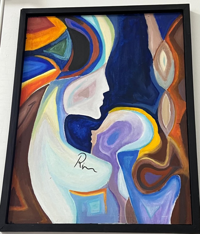 Atelier de peinture mis à la disposition des malades