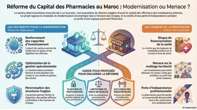 Podcast : Quels sont les enjeux de l'ouverture du capital des pharmacies au Maroc ? Podcast : Quels sont les enjeux de l'ouverture du capital des pharmacies au Maroc ?