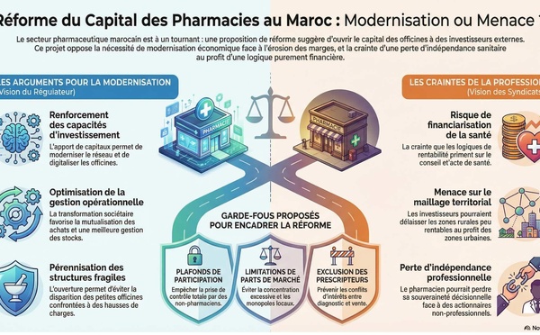Podcast : Quels sont les enjeux de l'ouverture du capital des pharmacies au Maroc ?